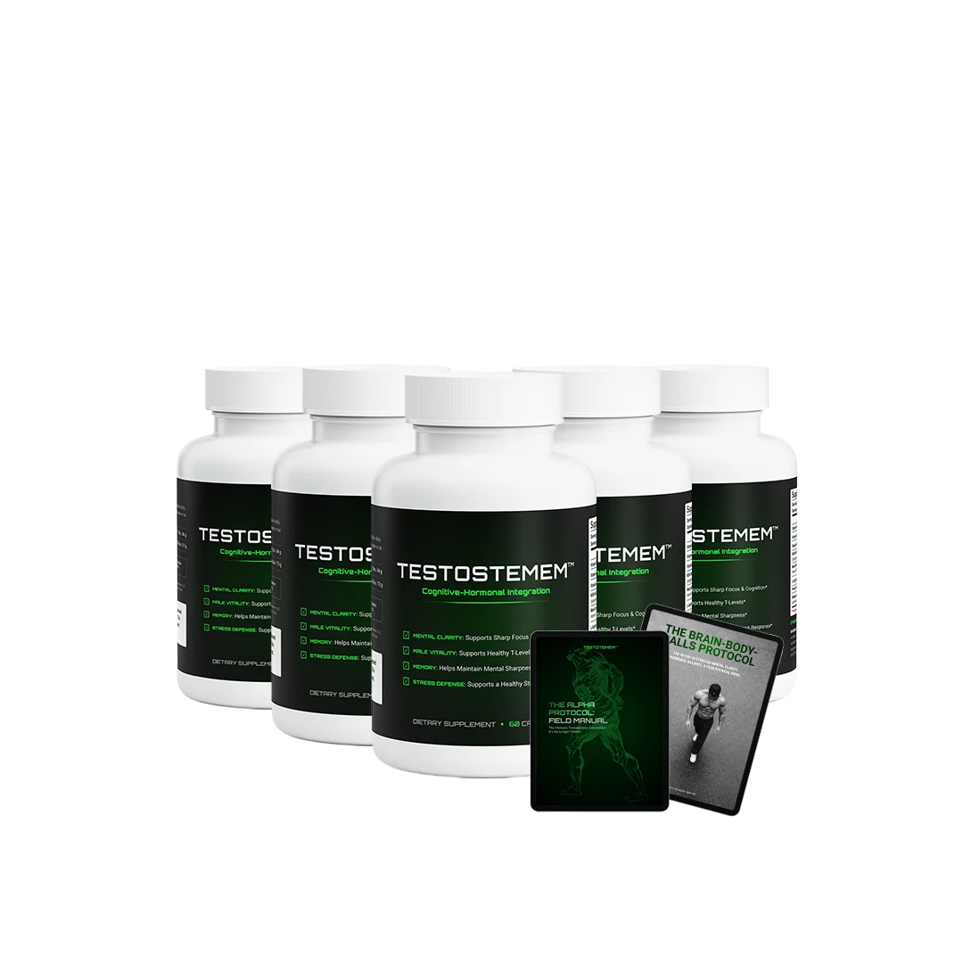 5 bottles of Testostemem plus 2 free bonus e-books